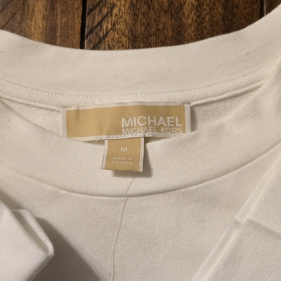 Michael Kors NWT Silver Foil Logo Crewneck Sweatshirt – Medium - Picture 5 of 8